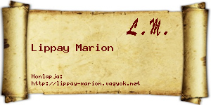 Lippay Marion névjegykártya